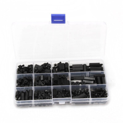 

M3 Nylon Screw Black Hex Screws Nut Nylon Screw Assortment Kit 260pcs with Box Fastener Hardware