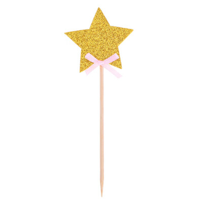 

10 X Star Cake Wedding Dessert Table Decoration Inserted Card Decoration