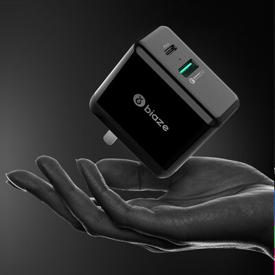 

Biaz QC30 fast charge charger charging plug Type-C dual port charger PD36W fast charge plug Android Apple phone tablet adapter M19 black