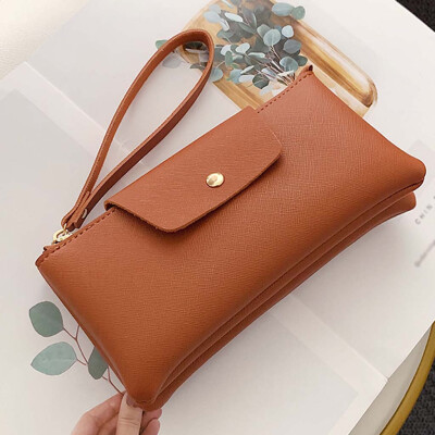 

Tailored Womens Fashion Clutch Large Capacity Wallet Tote Zipper Wristband Bag