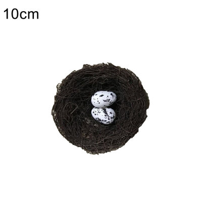 

Lovely Little Bird Egg Rattan Nest Easter Decor Home Shop Ornament Photo Props