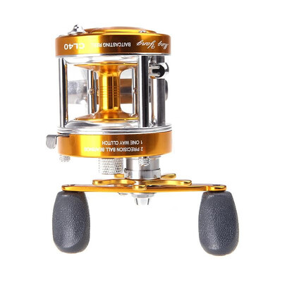 

Full Metal 21BB Ball Bearings Right Hand Drum Wheel Boat Sea Fishing Reel Horizontal CL40 Golden