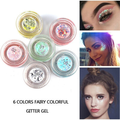 

6 Colors Glitter Powder Shimmer Concealer Lipstick Highlighter Eyeshadow Contour Cosmetic