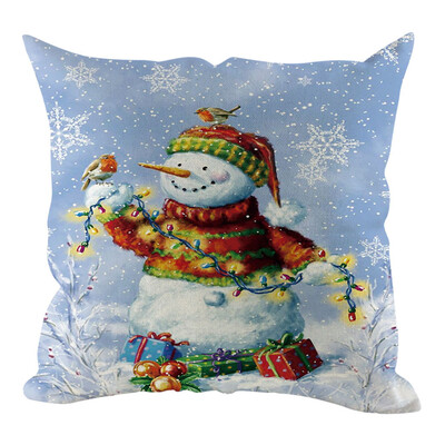 

Siaonvr Christmas Pillow Cover Pillowcases Decorative Sofa Cushion Cover Home Decoration