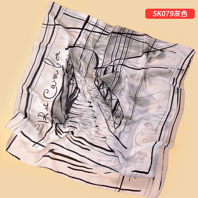 

New fashion scarves female new silk satin printing sailboat pattern scarf European&American style clothing decorative shawl SK079
