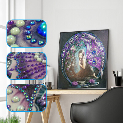 

Gobestart Special Shaped Diamond Painting DIY 5D Partial Drill Cross Stitch Kits Crystal R