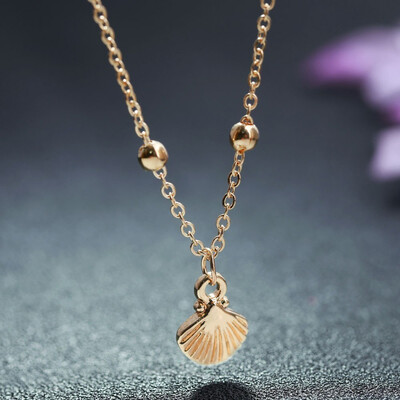 

Minimalist Geometric Pendant Necklace Sweet Gold Beads Chain Butterfly Sweet Romantic Lady Fashion Jewelry Girlfriend Gift
