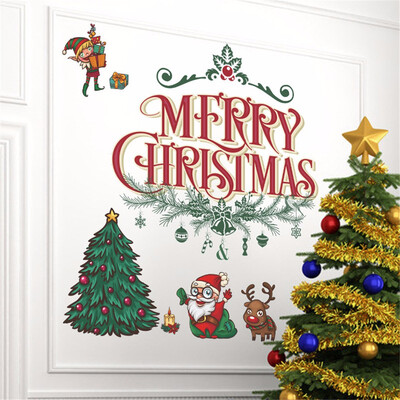 

Tailored 2018 Merry Christmas Household Room Wall Sticker Mural Decor Decal Removable