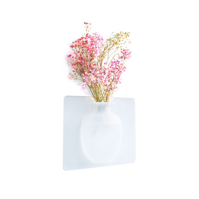 

Sticky Vase Wall Mounted Planter Plant Holder Container Decorative Flower Display Vase Home Wall Decor Vase Decoration Home