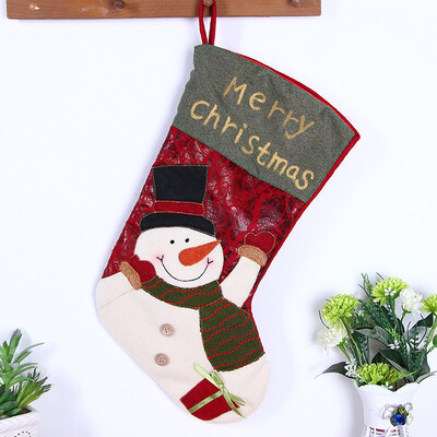 

〖Follure〗Christmas gifts Candy Beads Christmas Santa Claus Snowman Socks Decorations