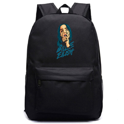 

Unisex Billie Eilish Schoolbags Hip Hop Backpack for College Student Travel Laptop Backpack