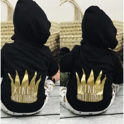 

Kinder baby jungen krone kapuzen Kapuzenpullover tops sweatshirt mantel kleidung