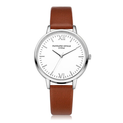 

Hot Selling Watches Women Business Scale Dial Ladies Fashion Quartz Wristwatch Solid Color Leather Strap Clock Kol Saati