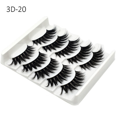 

3d Synthetic Hair Lashes curl false eyelashes False Eyelashes Natural Dense Curling Handmade False Lashes Makeup Tool