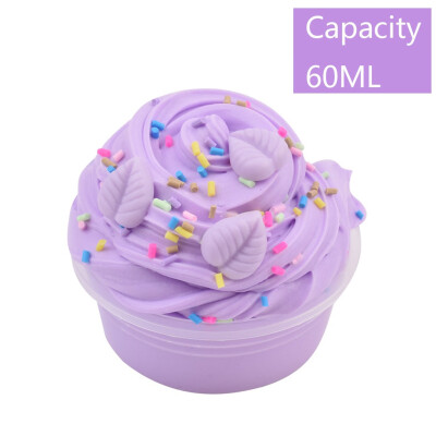 

Siaonvr 60ml Pupple Cloud Cotton Mud Soft Non-Sticky Foaming Slime Toy