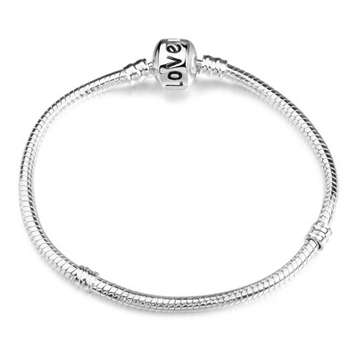 

European bead chain 3mm snake chain pure copper plated silver large bead chain