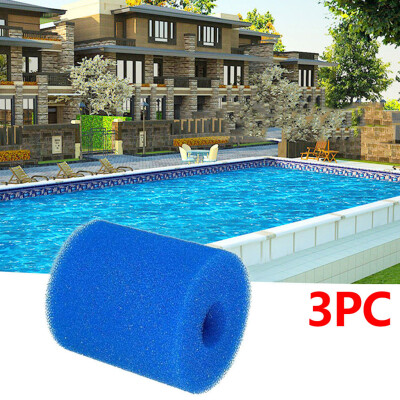 

Gobestart 3pcs Washable Sponge Foam Cartridge Suitable Pool Reusable Foam Filter