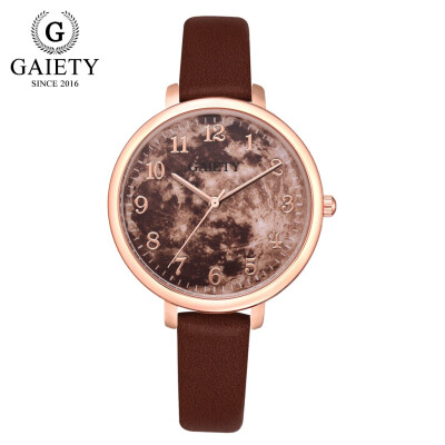 

Gobestart Fashion Women Leather Casual Watch Luxury Analog Quartz Fine Strap Wristwatch