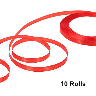 

25 YardsRoll 6mm Width Silk Satin Ribbon DIY Handmade Materials for Home Wedding Party Decorations Invitation Card Gift Wrapping