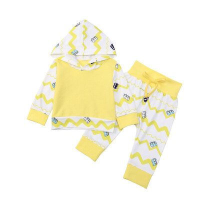 

2019 New Autumn Baby Boys Clothes Cotton Long Sleeve Floral Hoodie CoatPants Kids 2pcs Suit Baby Boy Clothing Sets