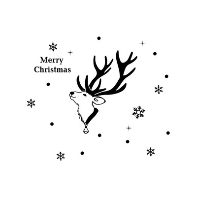 

〖Follure〗New Year Merry Christmas Snowflake Wall Sticker Home Shop Windows Decals Decor