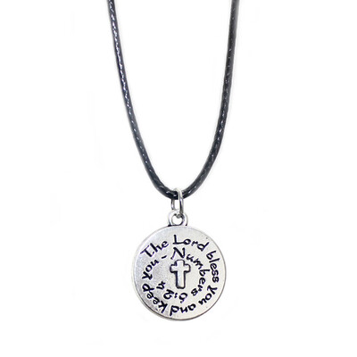 

Cross-shaped Gift Design Chic Original Accessories Necklace Stylish THE LORD BLESS YOU Pendent Necklace BLESS YOUPrinted Hot