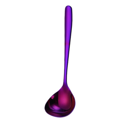 

Toponeto Colorful Handle Spoons Drink Soup Drinking Tools Flatware Kitchen Gadget BK