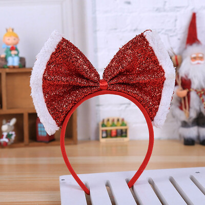 

Tailored Hot Christmas Headband Santa Xmas Party Decor Double Hair Band Clasp Head Hoop