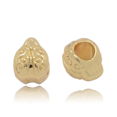 

Nickel Free & Lead Free Unfading Golden Alloy European Beads Large Hole Ladybug Beads 10x7x8mm Hole 5mm