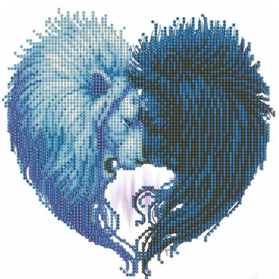 

Lion Family Rhinestone DIY Diamond Painting School Wall Decor Embroidery Picture Needlework Stitchwork Drawing