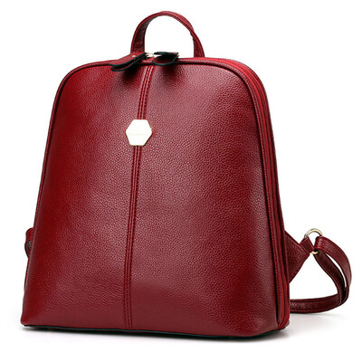 

Tailored Women Leather Backpack Fashion Travel School Bag Shoulder Bags Satchel Black