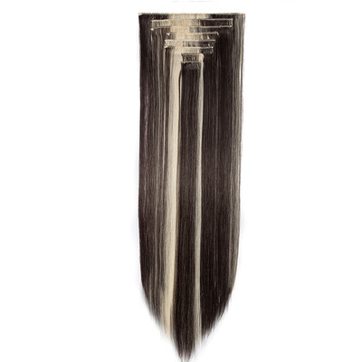 

8Pcs 18 Clips 17-26 Inch Curly Straight Full Head Clip In On Hair Extensions Women Lady Hairpiece