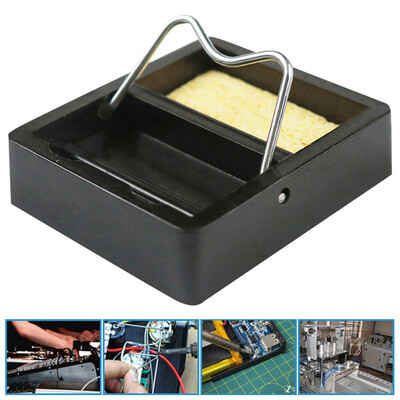

Iron Gun Stand Holder Shelf Square Shapes Soldering Support Metal Base Solder