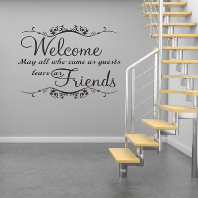 

〖Follure〗Welcome Friend Art Vinyl Mural Home Decor Wall Stickers Decals Decoration