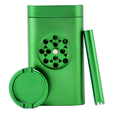 

〖Follure〗Portable Aluminum Stash Holder Magnetic Lid For Smell Proof Design With Grinder
