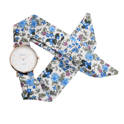 

Fresh summer cloth watch casual simple quartz watch