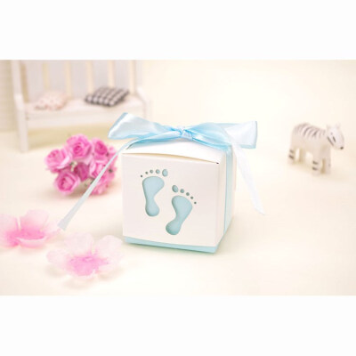 

FUNNYBUNNY 5pcs Baby Shower Ribbon Favour Gift Candy Boxes Wedding Favors&Gifts for Wedding