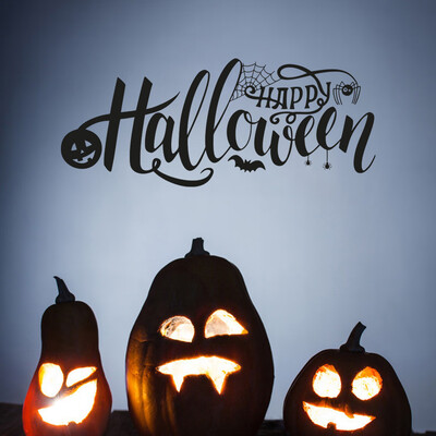 

〖Follure〗Happy Halloween Pumpkin Wall Stickers Halloween Home Decor Wall Stickers