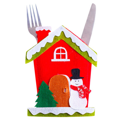 

Tailored Christmas &fork bag Cutlery set Santa Claus Table cutlery sets