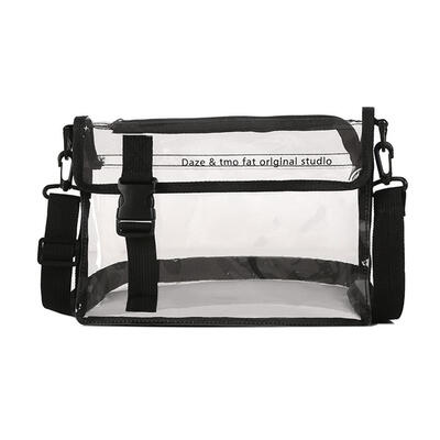 

Transparent PVC Shoulder Messenger Handbags Women Men Casual Crossbody Bags