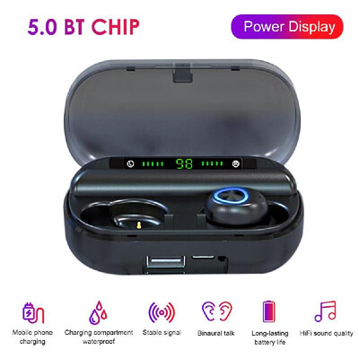 

V10 Earphone BT50 Earbuds Dual Ear Headphone Stereo In Ear HD Headset with Charging Box