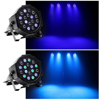 

Par Lights with RGB 18LEDs Wash Lighting 18W Remote&DMX Control for Wedding Church Stage Lighting