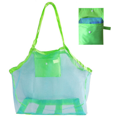 

Beach Mesh Bag Beach Bag Foldable Toy Tote Bag For Travel Beach Waterpark Supermarket