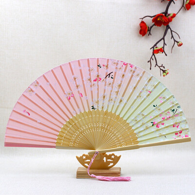 

〖Follure〗Folding Fans Handheld Fans Bamboo Fans Womens Hollowed Bamboo Hand Holding Fan