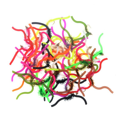 

New Hot Copper beads head squid bait Mix Colors 10 Tungsten Bead Head Black Nymph Larva Fly Trout Fly Fishing Fly