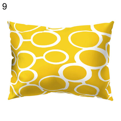 

Geometric Wave Circle Plaid Pillow Case Cushion Cover Sofa Bed Car Office Decor