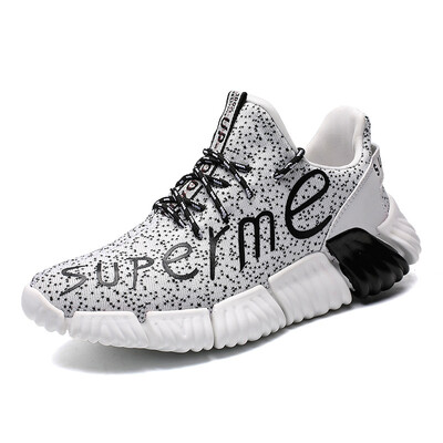 

Mens shoes wear-resistant non-slip sneakers knitted breathable mesh shoes fashion lightweight running shoes