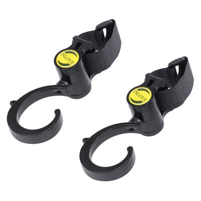 

Greensen 2 PCS 360° Multi-Purpose Baby Stroller Hooks Suspension Bag Baby Hanger