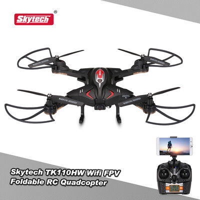 

RC Toys & Hobbie Original Skytech TK110HW Wifi FPV 03MP Camera Foldable RC Quadcopter G-sensor RC Selfie Drone