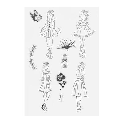 

Skirt Transparent Silicone Seals DIY Stamp Scrapbooking Album Decorate Gift